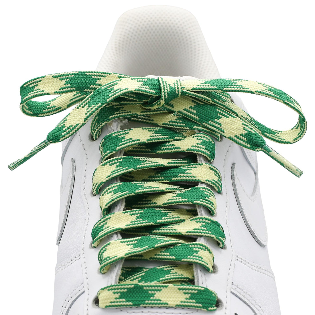 Diamond Plaid Shoe Laces - Black & White